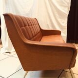 Rare model for this sofa 3 places 60 years in leatherette
