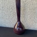 Vase Moderniste Violet en Verre années 60