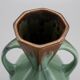 Art Deco vase – Bruyn pottery – green & brown poured glaze - 19cm