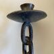 Brutalist beaten iron chain bougeoir 1970
