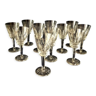 Suite of 11 glasses with cooked wine or port in crystal size