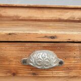 Rimmed table Norman country console in Pine