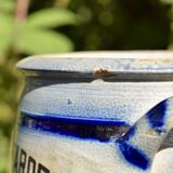 Old small glazed stoneware pot - Mustard L'Impériale.