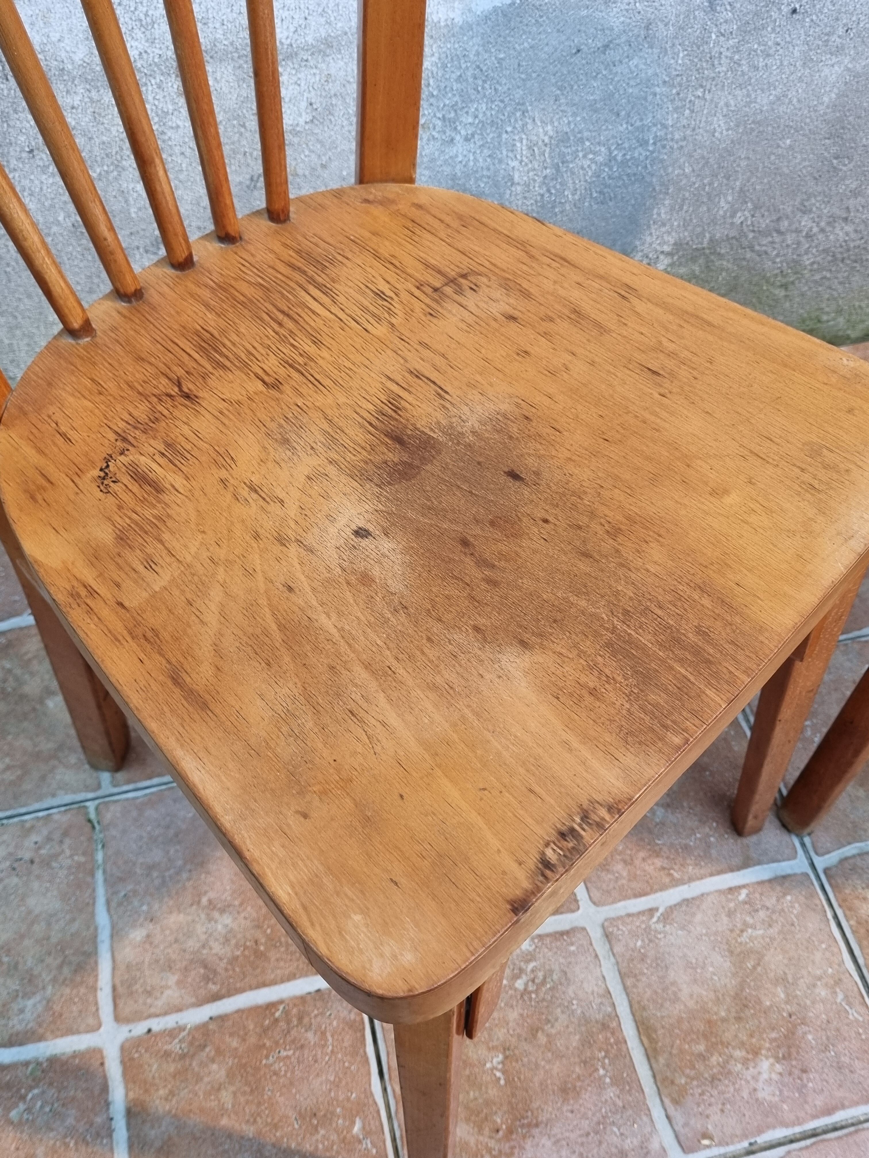 Pair of bistro chairs "Baumann" from the 50/60s