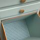 Vintage gray green bathroom chest of drawers