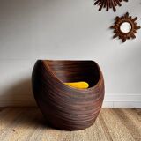 ‘Pencil reed’ rattan pod chair