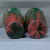 Pair of Glass Paste Vases – Mid 20th Century