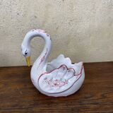 Small hand-painted Portuguese ceramic swan