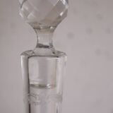 Antique glass bottle engraved and silver-plated metal – Gallia hallmark