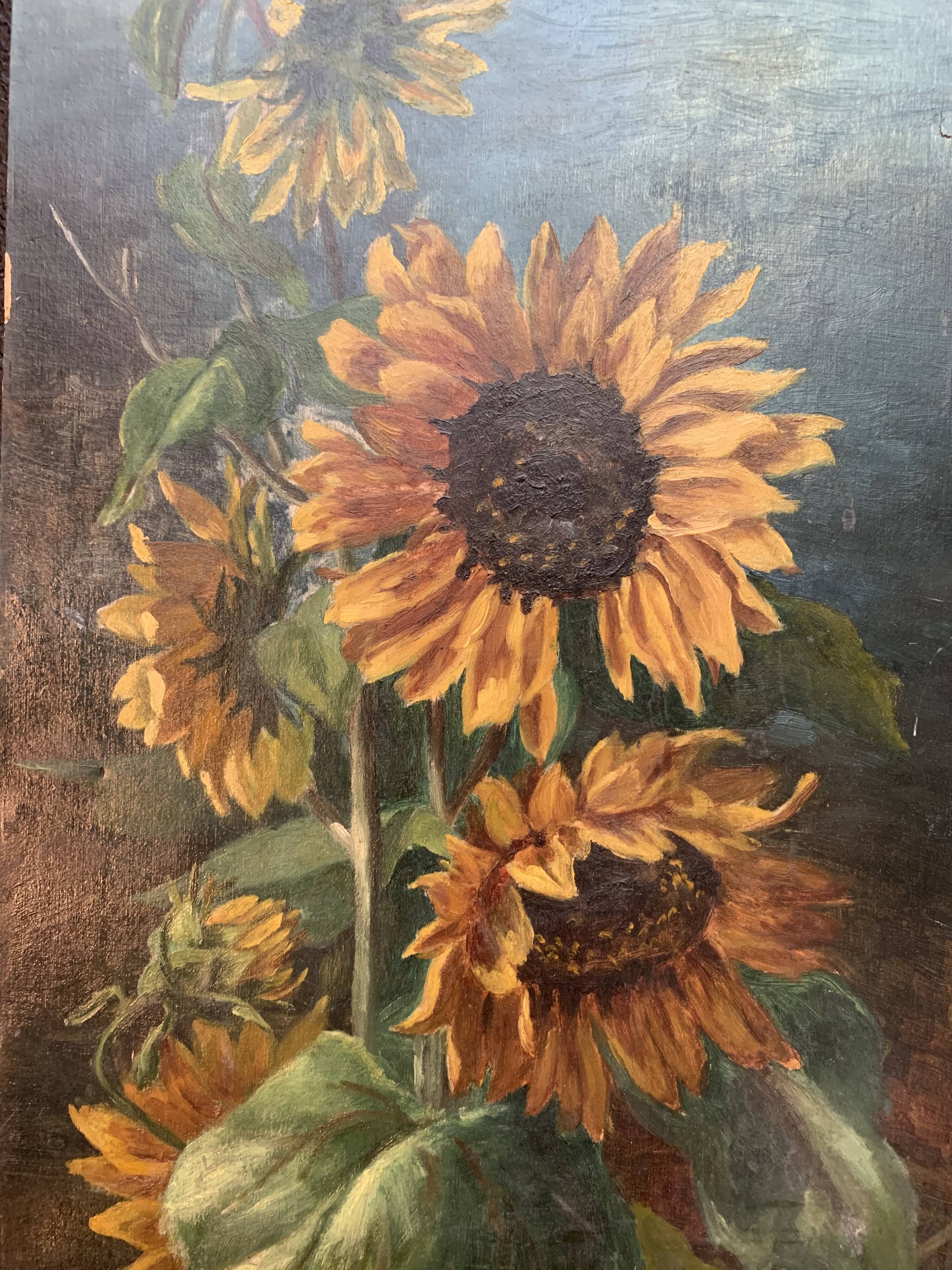 Vintage table flowers, dandelions