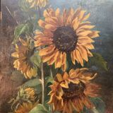 Vintage table flowers, dandelions