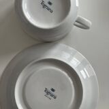 "Retro Rosso" Italian Porcelain Tea Set