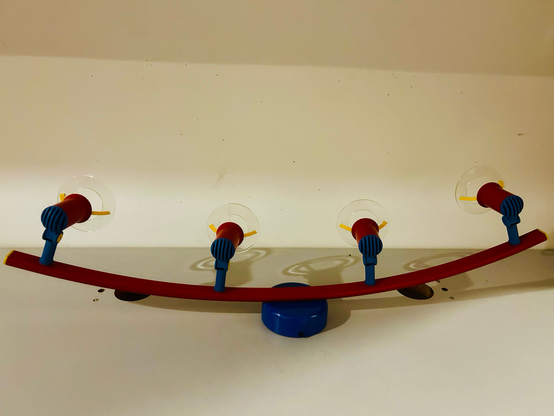 Ceiling light 4 Spots Shiny Vintage Germany 1980s