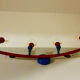 Ceiling light 4 Spots Shiny Vintage Germany 1980s