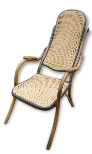 Chaise pliante en bois courbé