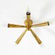 Original small mid-century modern brass Sputnik ceiling lamp with five arms