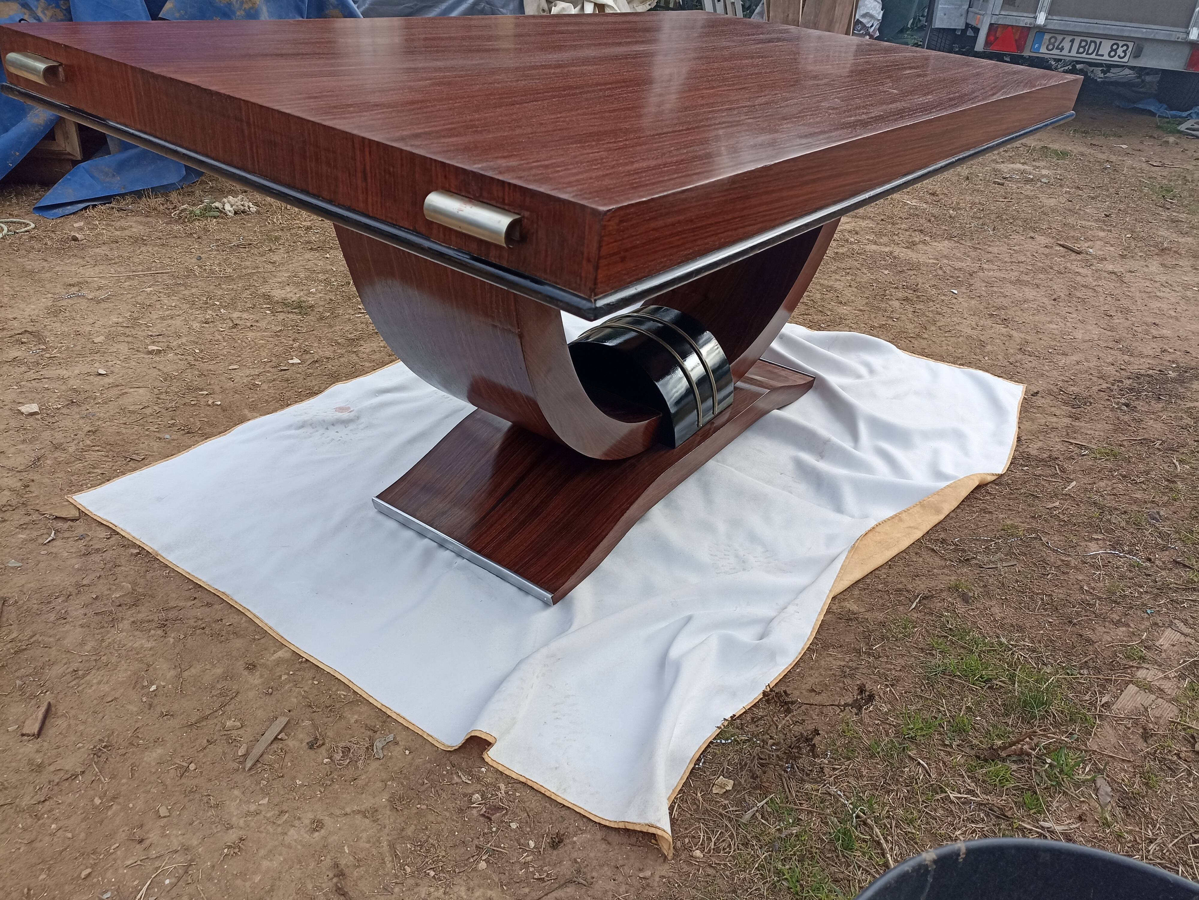 Art deco rosewood dining table