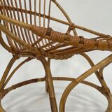 Vintage rattan chair by Dirk van Sliedregt Rohe Noordwolde 1960 in the Netherlands