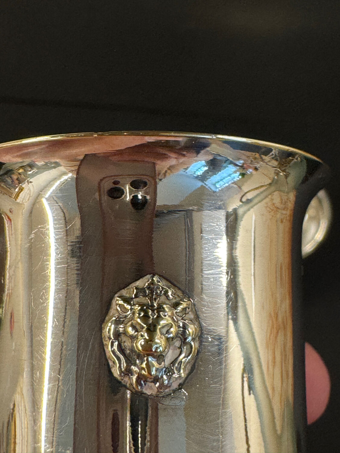 Pair of egg cups – lion heads – Empire style