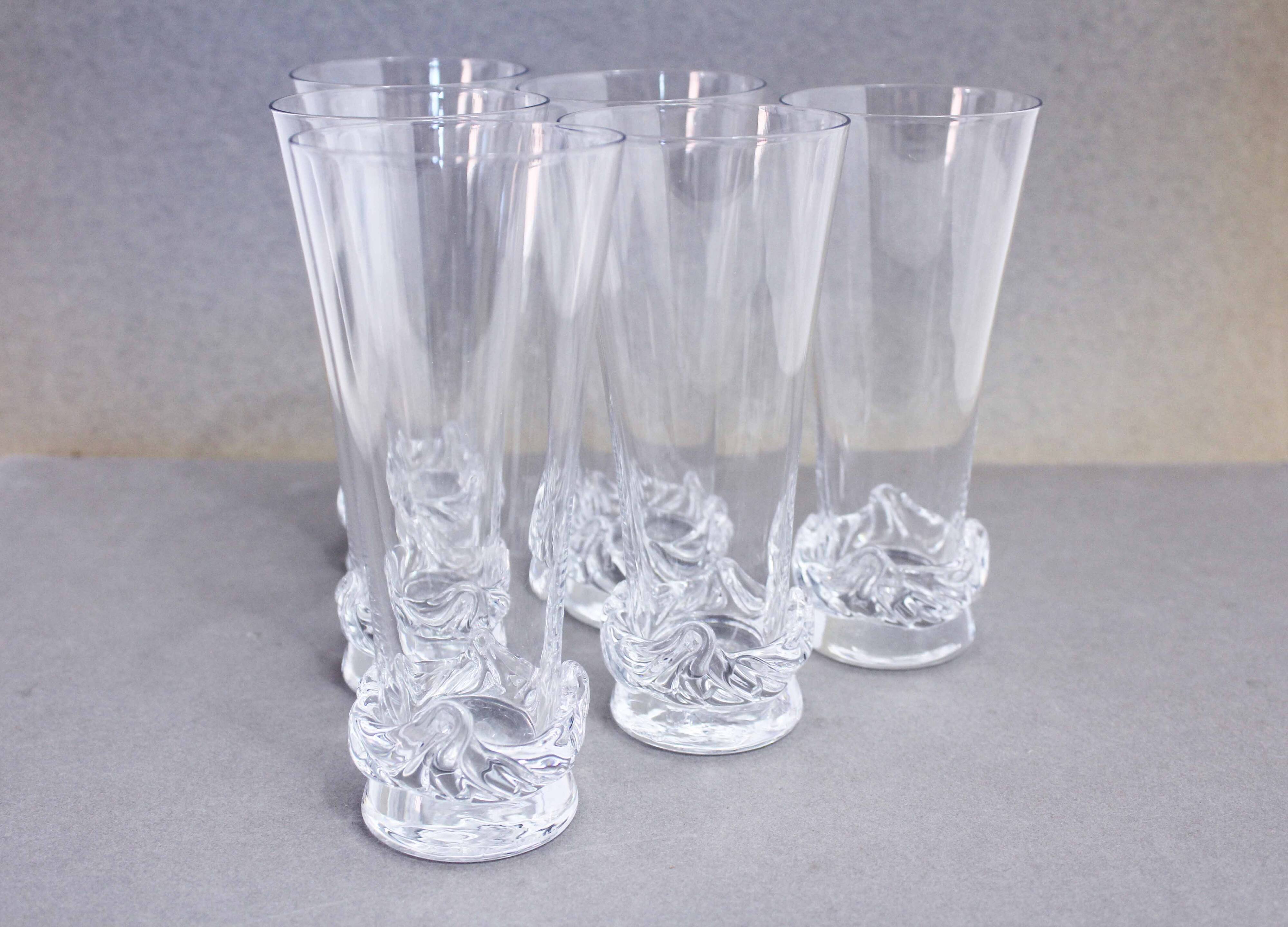 Set de 6 verres en cristal DAUM