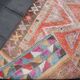 Colorful Vintage Runner Rug, Soft Pink Handmade Hallway Carpet, 82x334 Cm