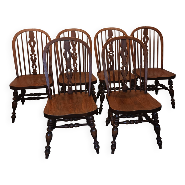 série de chaises windsor d Ethan Allen