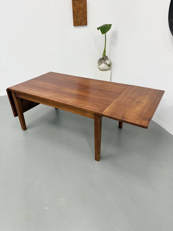 Table de ferme merisier avec allonges 260cm