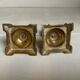 Pair of small brass candle holders