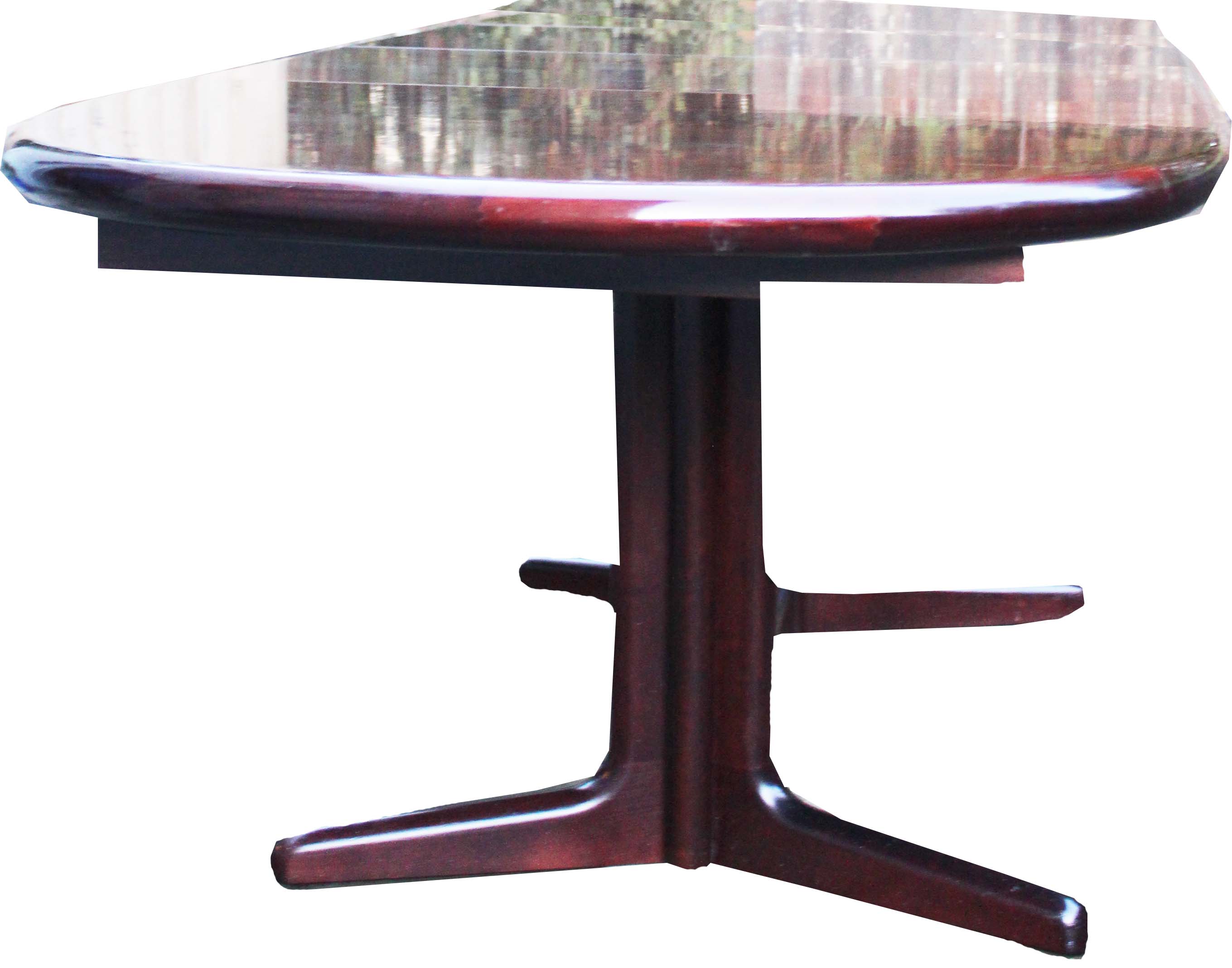 Midcentury extendable rosewood  dining table by edvard valentinsen