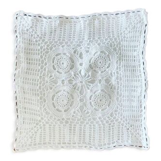 Crochet cushion cover