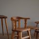 Set of 4 modern Norwegian armchairs by Krogenæs, solid pine, 1950s.