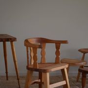 Ensemble de 4 fauteuils modernes norvégiens par Krogenæs, pin massif, années 1950
