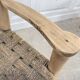 1950s bench in woven rope