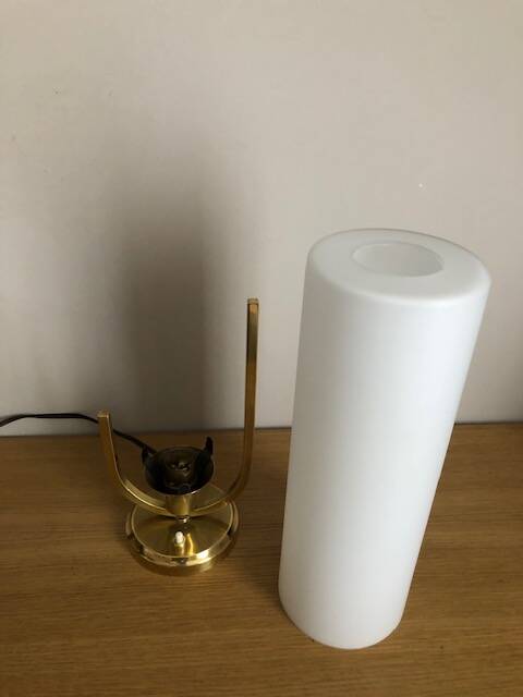 Solid brass tuning fork lamp from the 50s/60s