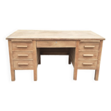 Administrative office 6 drawers 2 shelves old raw wood