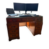 Rare Minister's Desk "Double Face" – 18 drawers – 120x120cm