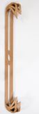 Vincent Gonzalez: sculpted curved wood wall light, 1970s design