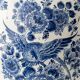 Monumental blue and white baluster vase from Delft, hand-painted, 1950s, Dutch.