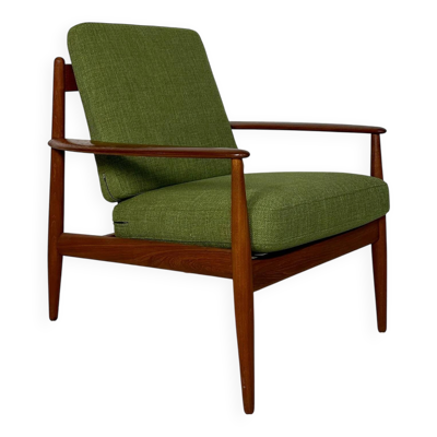 Fauteuil vintage danois en teck des années 1950, signé Grete Jalk pour France & Daverkosen