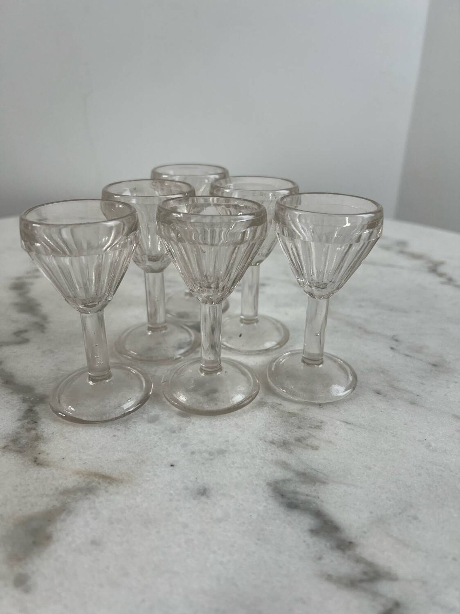 Lot de 6 verres à shooters en verre soufflé