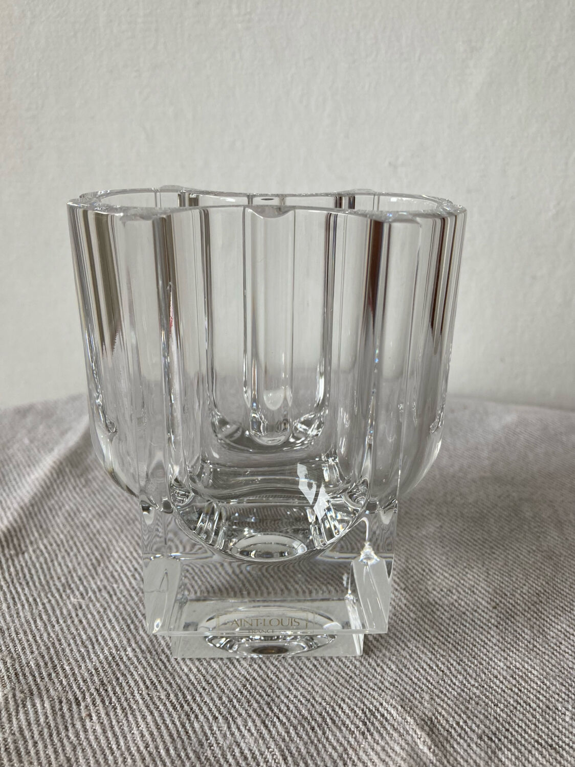Small crystal vase St Louis, Art Deco