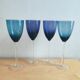 Set of 4 Vintage Bicoloured Glasses