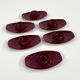 Set of 6 Space Age Bordeaux egg cups by Luran, Germany, 1970