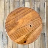 petit tabouret en pin années 60