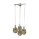 Vintage glass cascade chandelier with chrome.