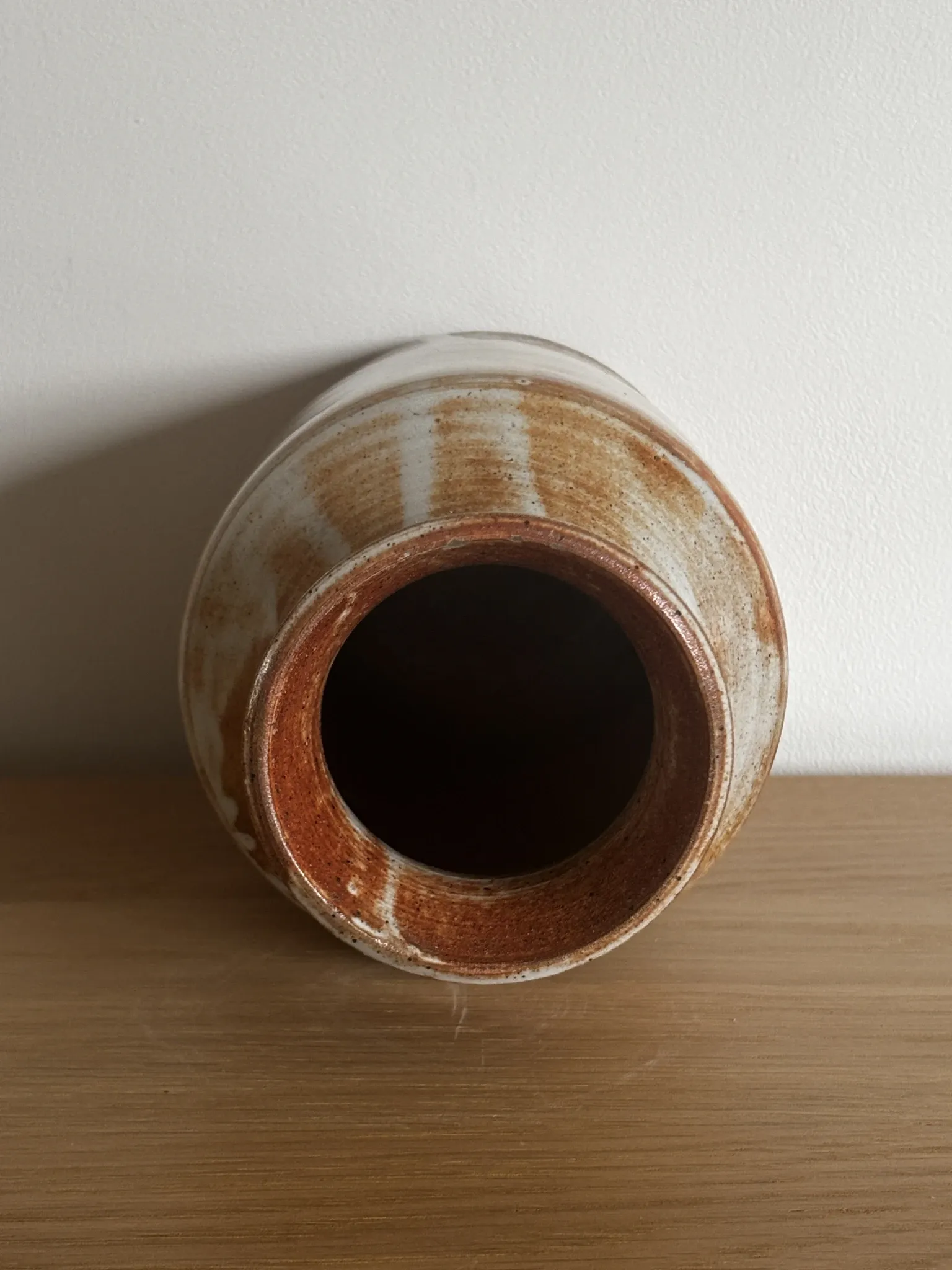 Glazed stoneware vase