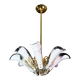 Murano white glass petal chandelier