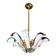 Murano white glass petal chandelier