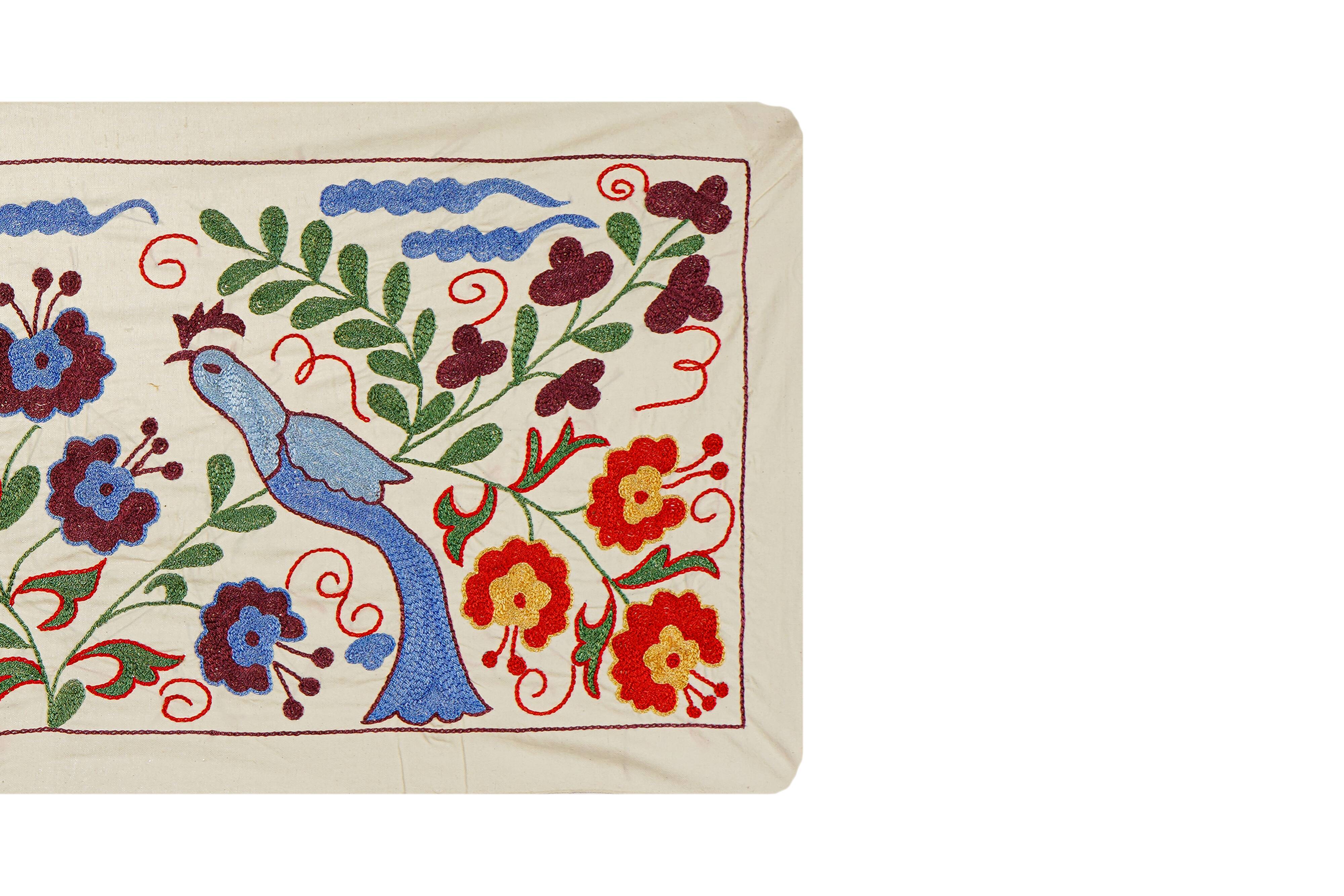 Vintage Turkish rug hand-knotted 44x95 cm