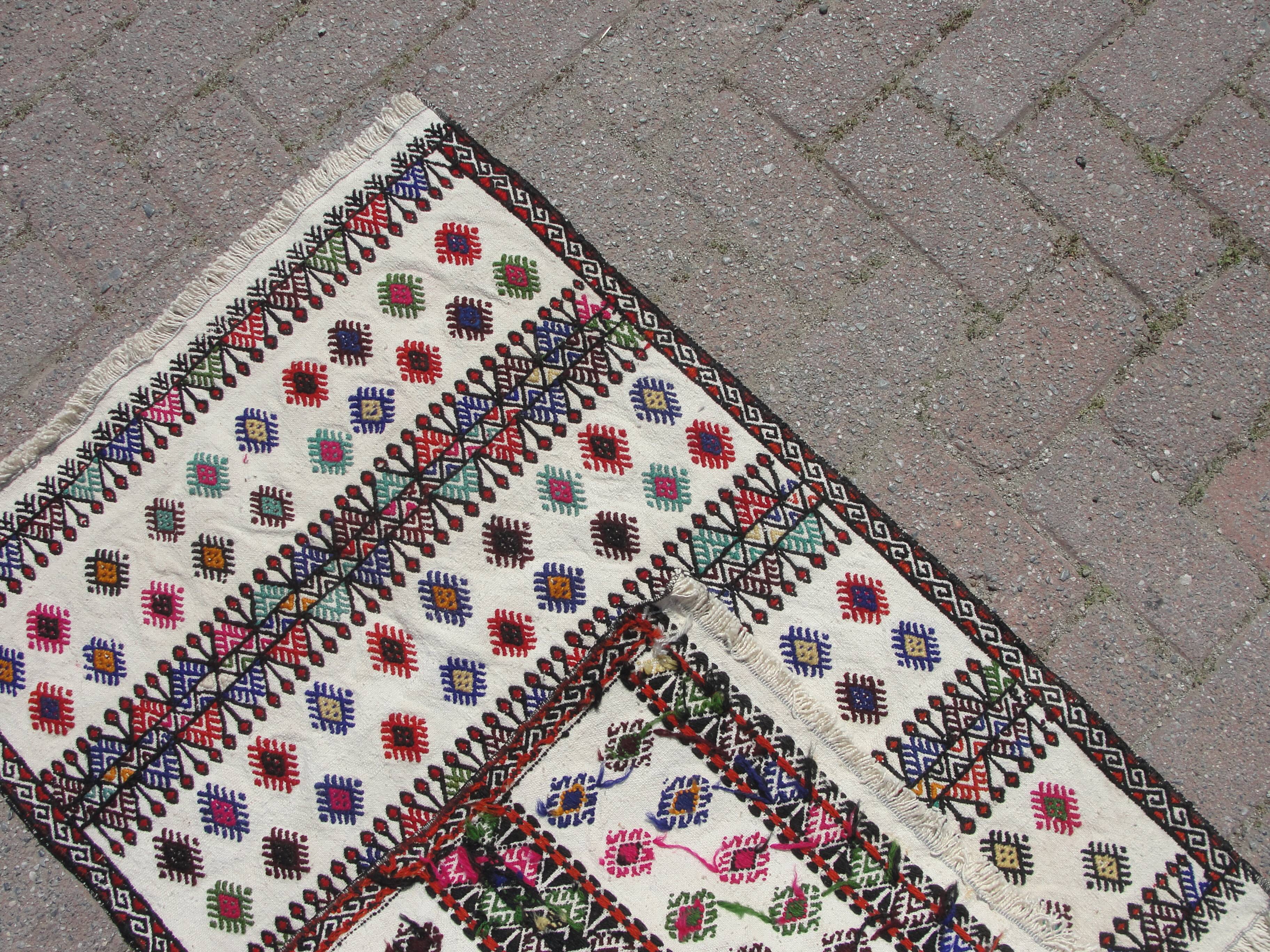 Small Cotton Doormat kilim rugs
